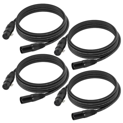 Waterproof DMX Extension Cable 6.5ft/2m For Outdoor Stage Par Light XLR  (3-Pin)