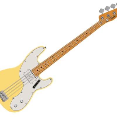 Used Fender Vintera II 70s Telecaster Bass - Vintage White w/ Maple FB for sale