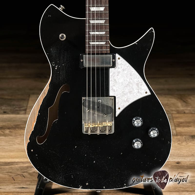 Fano Alt de Facto RB6 Thinline Bull Black Electric Guitar