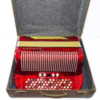 Almost Unused! Hohner Norma III M, made in Germany 5 Row Button Accordion Bayan 2041, New Straps, Case, Rich and Powerful Sound! image 17