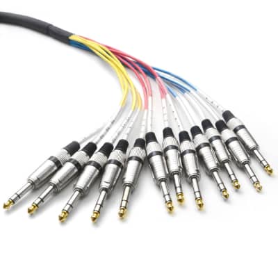 NEW 12 CHANNEL TRS SNAKE CABLE -15 Feet Pro Audio Patch image 4