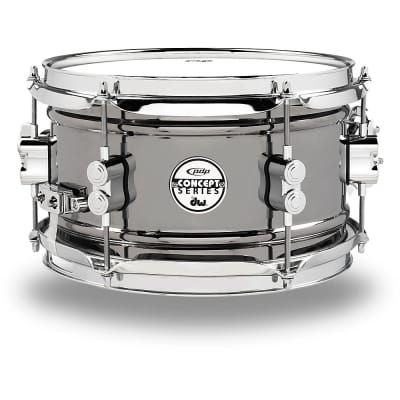 PDP by DW Concept Series Black Nickel Over Steel Snare Drum Regular 10x6 Inch