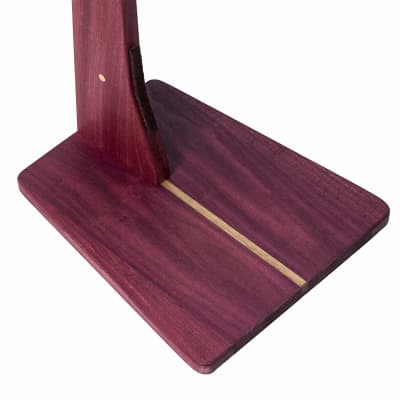 Zither Wooden Guitar Stand - Solid Purple Heart Wood - Best for Acoustic, Electric, or Classical image 2