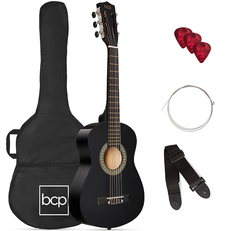 Best Choice Products Kids Acoustic Guitar Beginner Starter Kit with Carrying Case - 30in-Black image 1