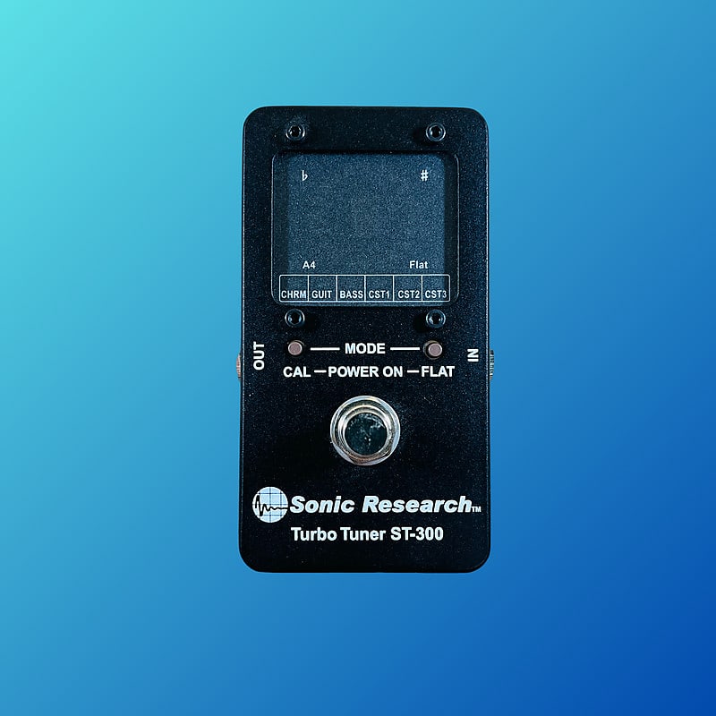 【Sonic Research】 ST-300 mini tuner Sonic Research Turbo Tuner ST-300 Stompbox Strobe Tuner New