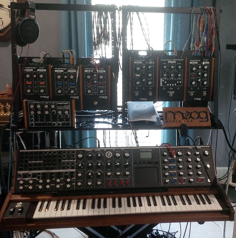 Moog Voyager XL w/ all 7 MoogerFoogers/MF CP251 Control Processor/Stand/Boxes/Manuals/Racks/Cables image 1