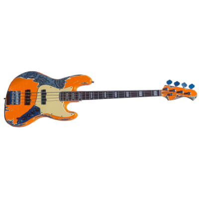 ベース hopeBacchus custom bass Unusual Shape Black Red 4 Strings Electric Bass Guitar