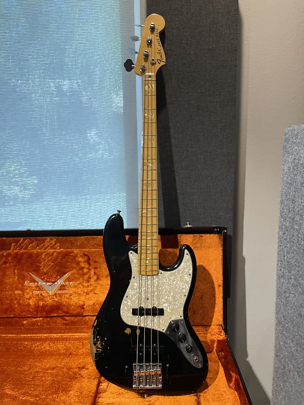 ONLY 50pcs Fender Geddy Lee signature 1972 relic Jazz Bass Custom Shop limited edition ONLY 50 pieces 2014 Black Rush image 1
