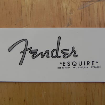 Fender Esquire 62'-66' Waterslide Decal | Reverb