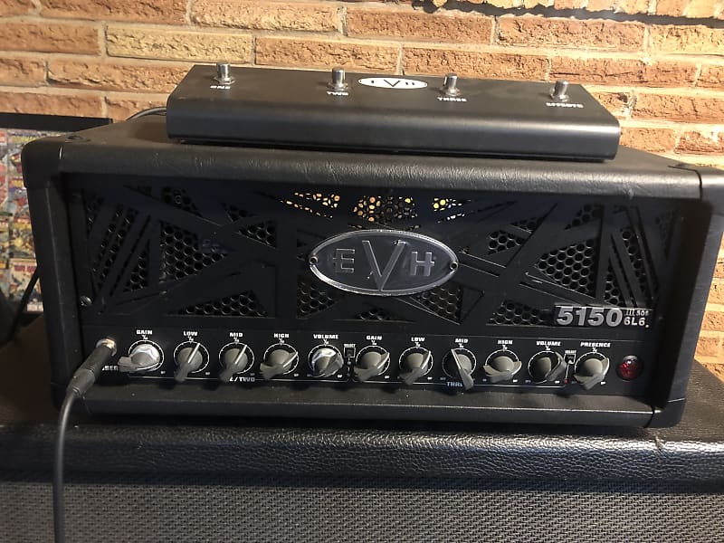 EVH 5150 III Stealth 50w tube guitar amp head with footswitch | Reverb