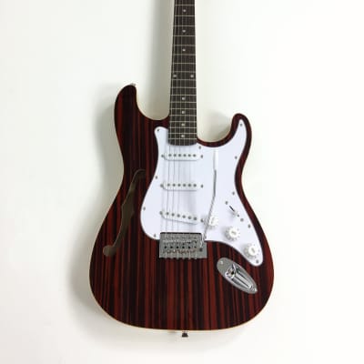 Haze Semi-Hollow Body+Brown Zebra Veneer Electric Guitar,SSS HSST 19SM AF 088 for sale