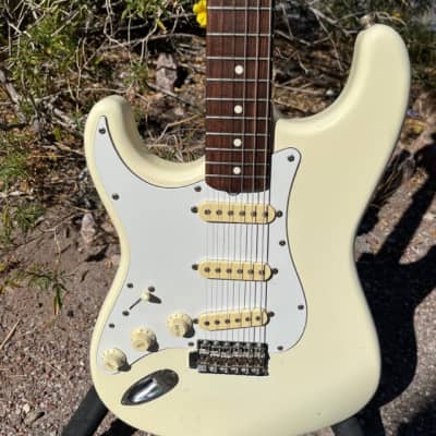 Fender Stratocaster Left Handed Olympic White Electric Guitar Japan MIJ Lefty imagen 16