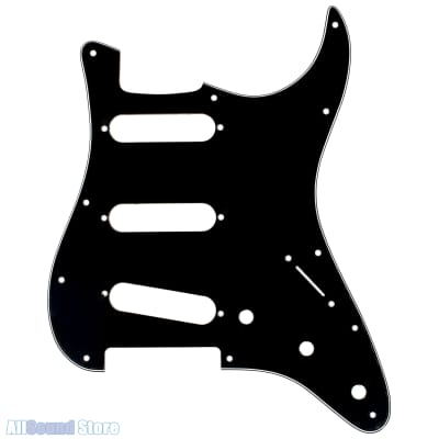 3-Ply BLACK Pickguard for Fender® Stratocaster® Strat USA MIM Standard SSS 11-Hole