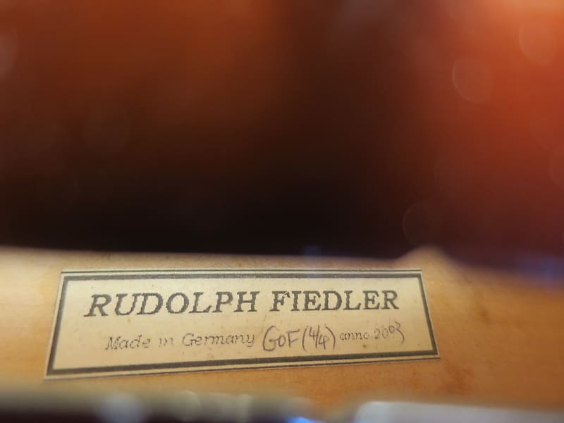 2003 Rudolph Fiedler Violin, Germany, 4/4 Size - Excellent