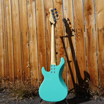 G&L USA Fullerton Deluxe SB-1 Turquoise/Maple 4-String Electric Bass Guitar w/ Gig Bag NOS image 7