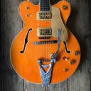 2009 Gretsch 6120 DC Chet Atkins Double Cutaway in Orange finish and hard shell case