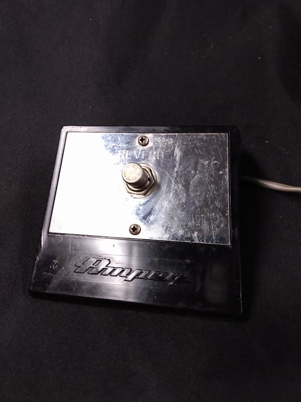 Ampeg Reverb Footswitch 1960s Black Chrome Rare Original Reverb