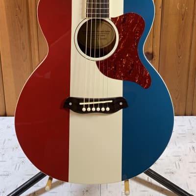 2003 Fender Buck Owens Red White and Blue Acoustic Guitar image 2