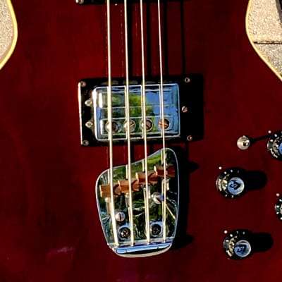 Guild M-85 II Bass  1971 See-thru Red image 10