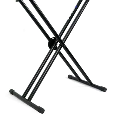 Rockville Double X Braced Keyboard Stand w Push Button Lock For Yamaha MX61 image 1