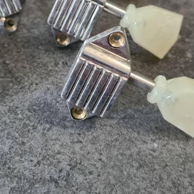 Kluson Waffle Back machine head tuners with green buttons Gibson Les Paul ES-335 image 2