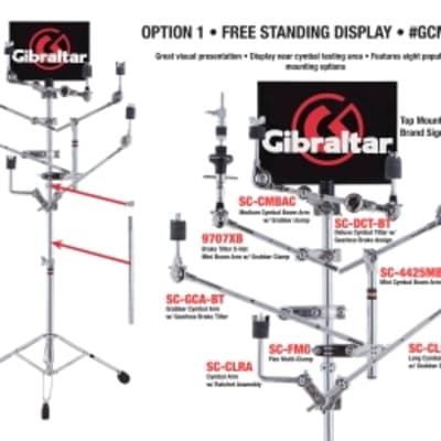 Gibraltar Cymbal Mounting Free-Standing Display Model GCMFSD, GCMFSD
