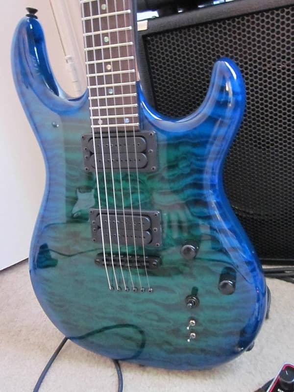 Carvin DC127 Neck Through 2012 - Dragonburst Gloss over Quilt | Reverb