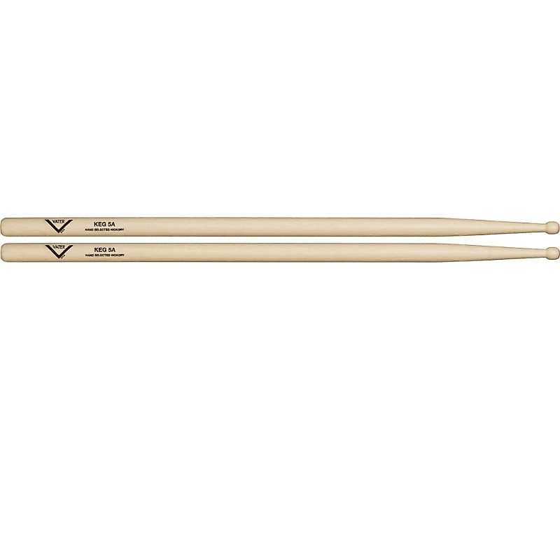 Vater VHK5AW 5A Keg Hickory Wood Tip Drum Sticks (Pair) image 1