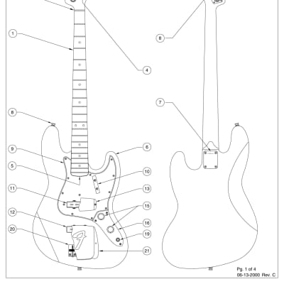 Fender Jazz Bass Dual 500K/250K Pot, 0019268049 image 5