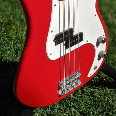 Squier P-Bass PJ Precision Jazz Neck! 1999 Torino Red Factory 1of1 One-Off image 13