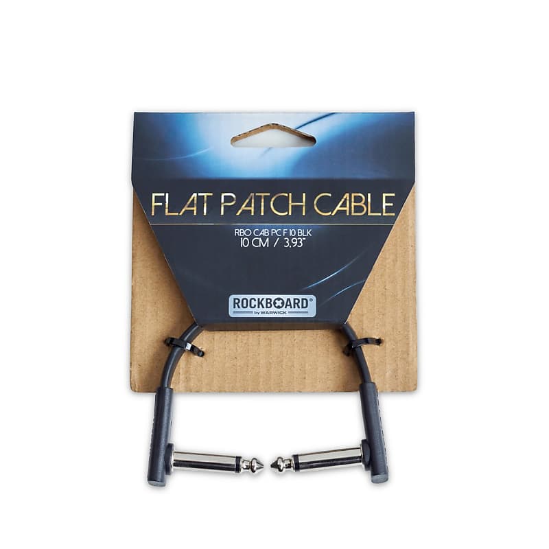 RockBoard Flat Patch Cable 10cm / 3.94" - Black image 1