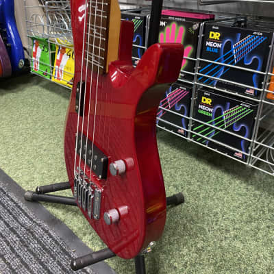 Samick bass in red gloss finish 1990s image 5