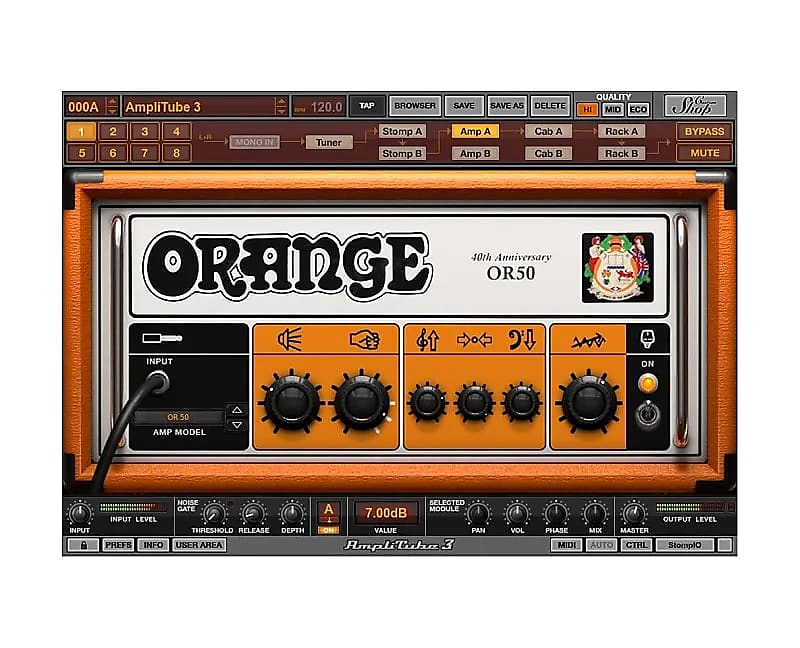 IK Multimedia Amplitube Orange Guitar Amp Effects (DOWNLOAD) image 1