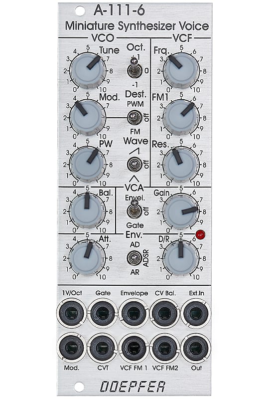 Doepfer A-111-6 Miniature synthesizer voice eurorack module image 1
