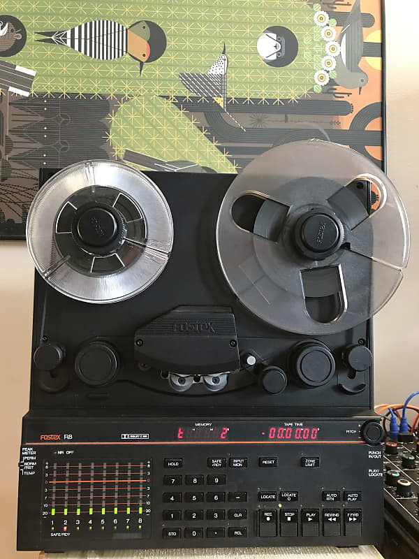 Fostex R8 Vintage 8 Track Reel to Reel Tape Recorder Analog Lunchbox 1995  Black