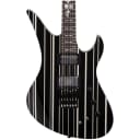 Schecter Synyster Custom S Electric Guitar Black With Silver Stripes