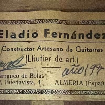 Eladio (Gerundino) Fernandez 1971 flamenco guitar - breathtaking vintage flamenco sound - check video! image 12