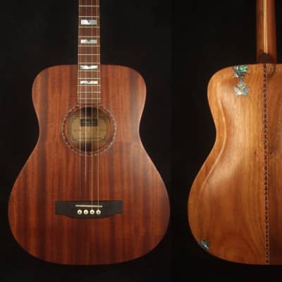 Bruce Wei Left-Handed Mahogany ARCH-BACK 4 String Tenor Guitar, Mop Inlay TG-2050 for sale
