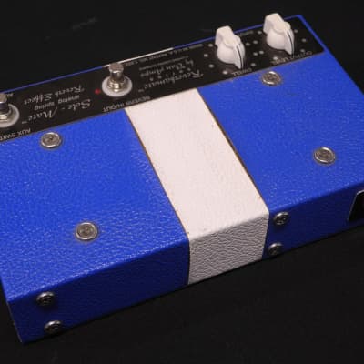 2010s VanAmps USA Sole-Mate Reverbamate Series Analog Reverb Limited Blue And White + AC Adaptor image 3