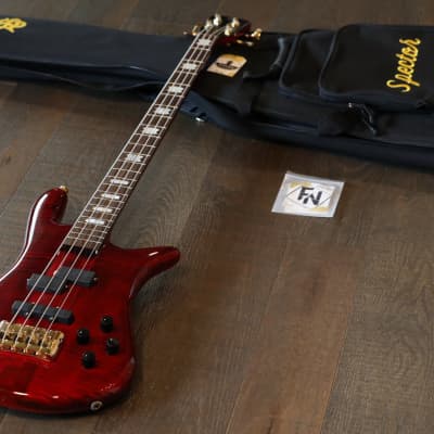 MINTY! 2010s Spector Euro4 LX 4-String Electric Bass Guitar Trans Red + OGB image 1