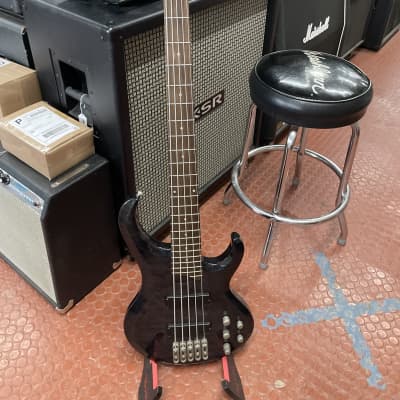 Ibanez BTB 405 QM bass guitar - Black quilted maple for sale