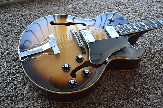 Vintage 1976 Aria Pro II EA 650 SB Guitar Sunburst ES-175 Jazz