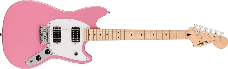 Squier Sonic Mustang Electric Guitar, with 2-Year Warranty, Flash Pink, Maple Fingerboard image 1