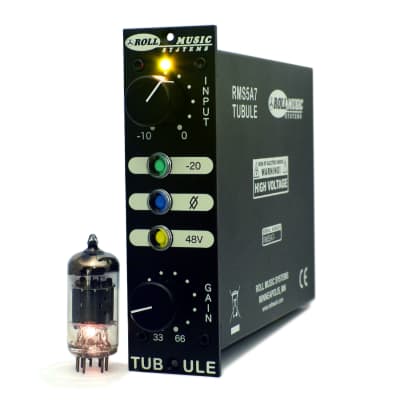 Roll Music Systems RMS5A7 Tubule tube 500-series microphone preamplifier module Black image 1