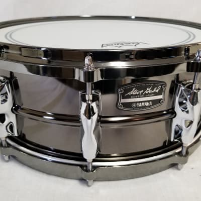 Yamaha YSS1455SG Limited Edition Steve Gadd Signature 14x5.5 Steel Snare Drum (Black Nickel) image 1