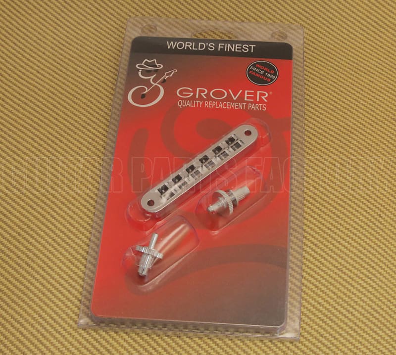 520C Grover Chrome Nashville Tune-o-matic Guitar Bridge Retro Fits USA Gibson image 1