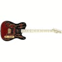 Fender Artist Series James Burton Telecaster Electric Guitar, Maple Fingerboard, Red Paisley Flames