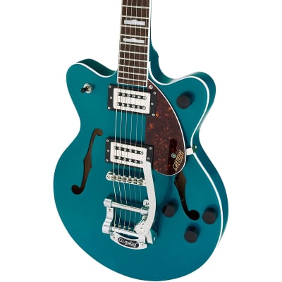 Gretsch G2657T Streamliner Center Block Jr. Double-Cut with Bigsby Electric Guitar Ocean Turquoise image 2