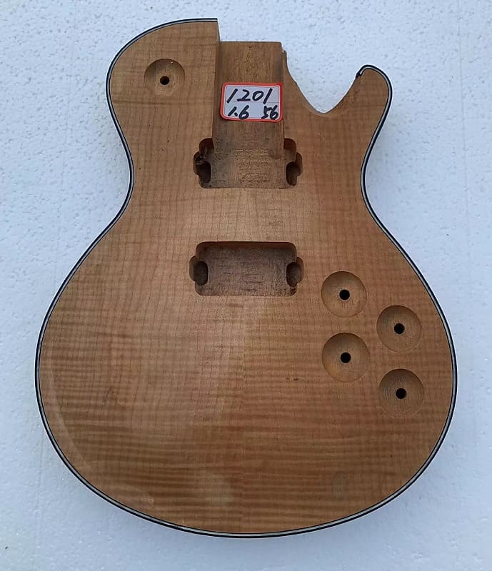 Single Cut Les Paul LP Style Guitar Unfinished Mahogany Body Reverb