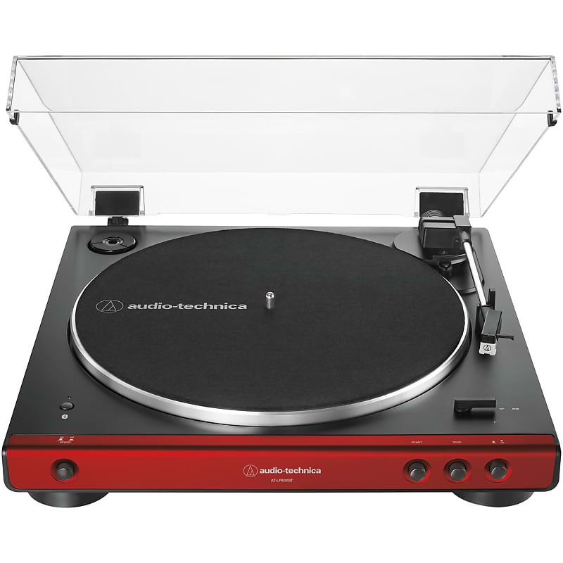 Audio-Technica AT-LP60XBT Belt-Drive Bluetooth Turntable, Red, USED, Blemished image 1